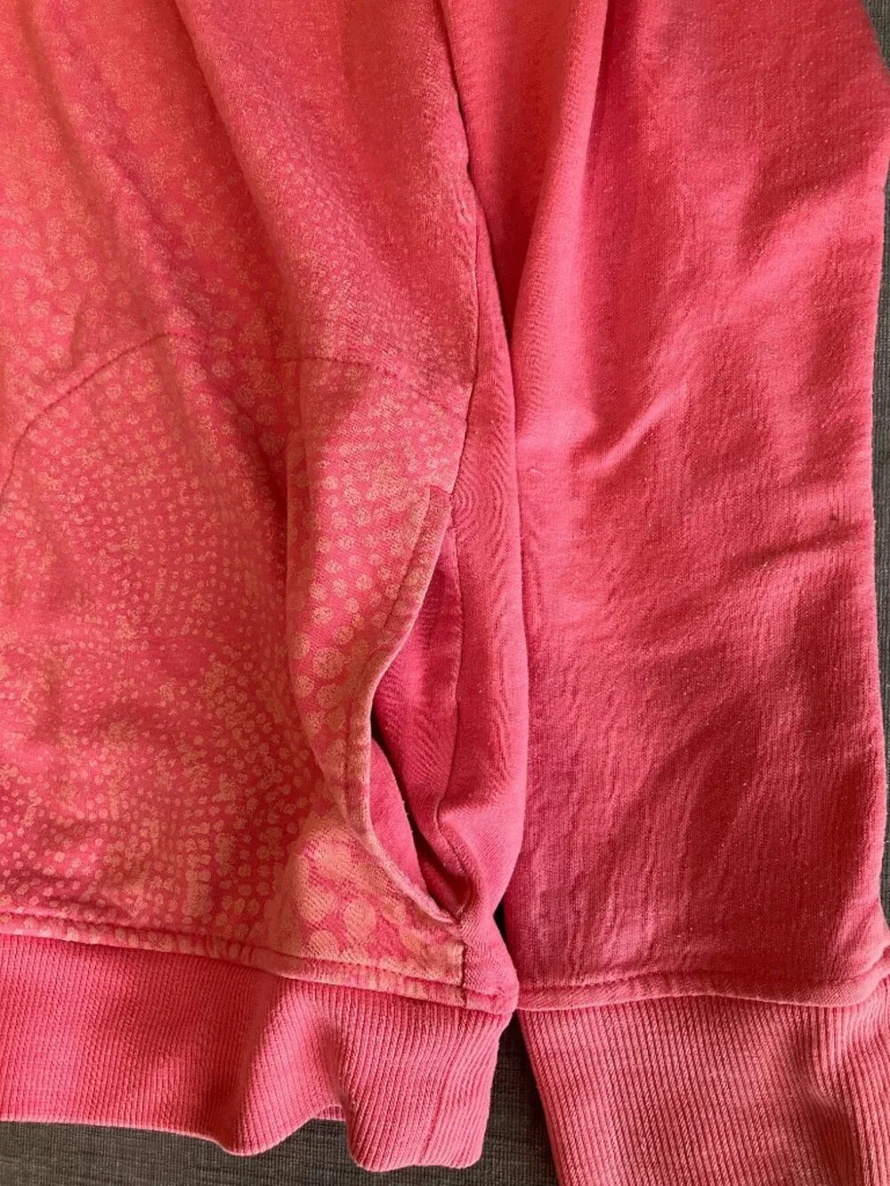 Columbia Womens XL Pink Full Zip Hoodie Jacket Tonal Print Pockets Outdoor